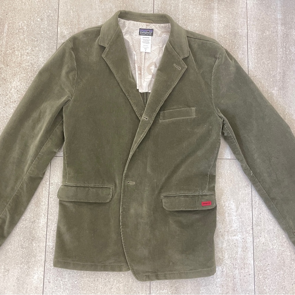 Mens Patagonia green corduroy “spoken word” jacket